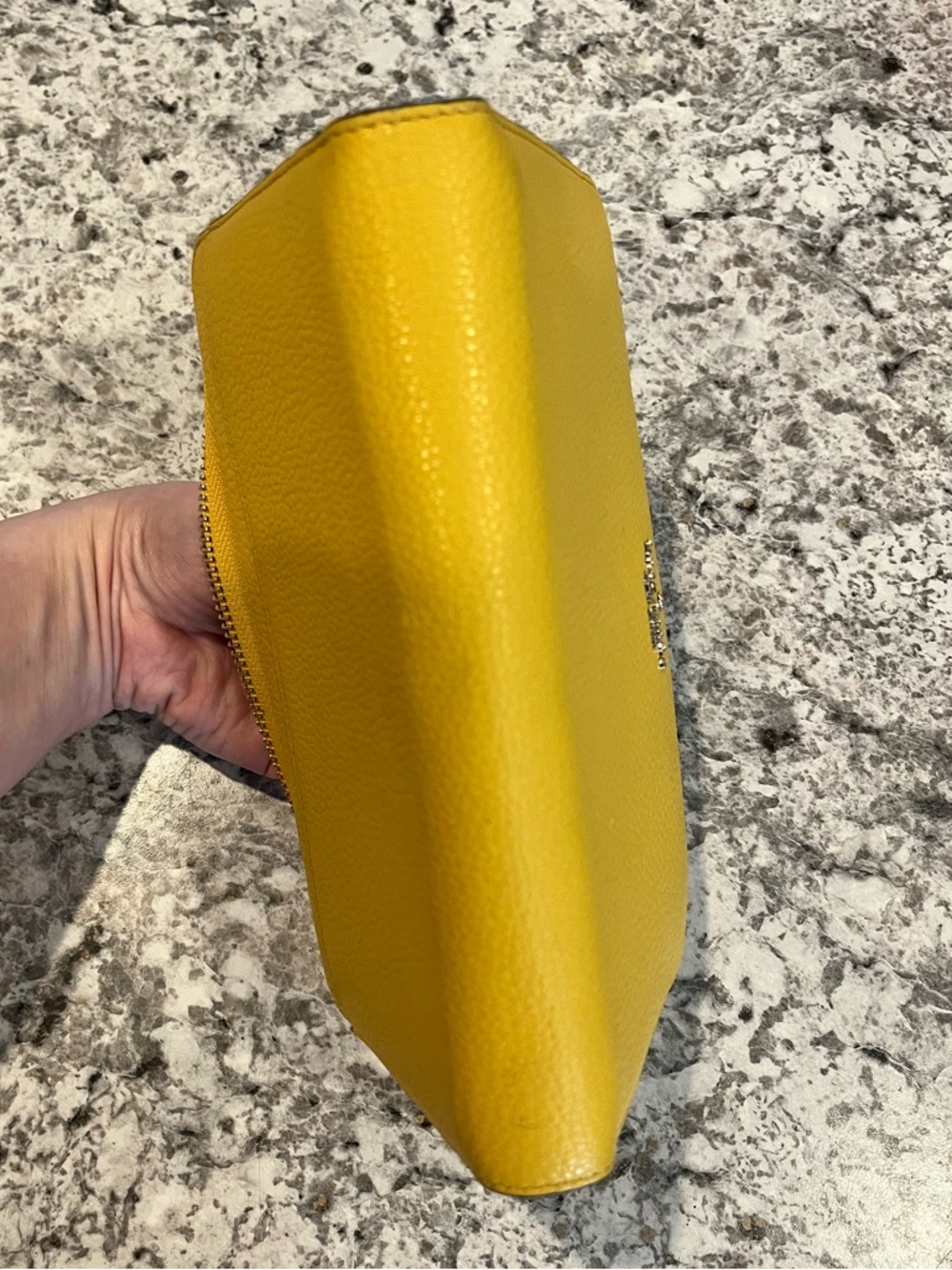 kate spade Yellow Pebbled Leather Zip Wallet - Picture 6 of 11